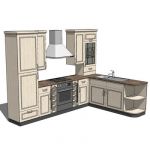 Off-the-shelf full generic kitchen for quick inser...