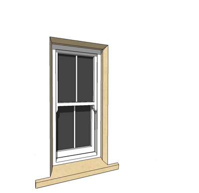 635x1350mm sash window with vertical bar and stone.... 