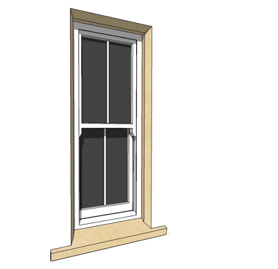 635x1650mm sash window with vertical bar and stone.... 