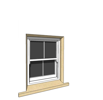 860x1050mm sash window with vertical bar and stone.... 