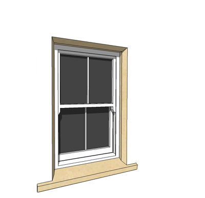 860x1350mm sash window with vertical bar and stone.... 