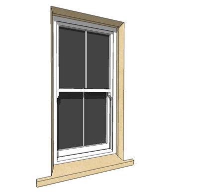860x1650mm sash window with vertical bar and stone.... 