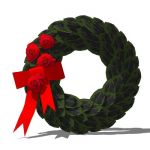 Low poly funeral/memorial wreath