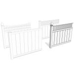 White Vinyl Fence Collection. 4 different Styles ....