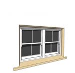 1720x1050mm double sash window with vertical bar a...