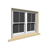 1720x1350mm double sash window with vertical bar a...