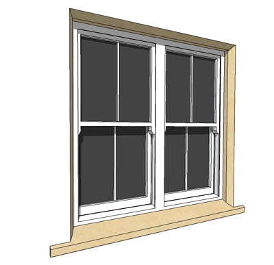 1720x1650mm double sash window with vertical bar a.... 