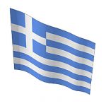 Greek flag, all geometric, no texture-mapping