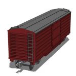 40 ft and 50 ft freight wagons in both low poly an...