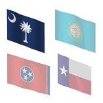 The state flags of South Carolina, South Dakota, T...