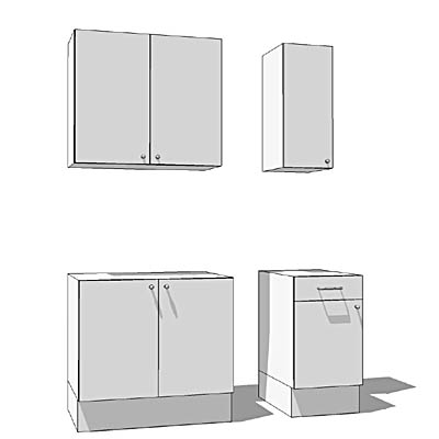 IKEA Faktum frame, one 80x70 (WxH) high cabinet, o.... 