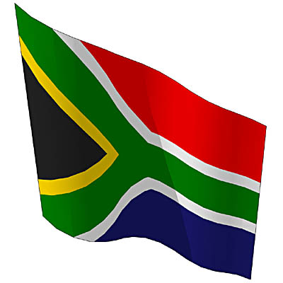 Flag of South Africa. 