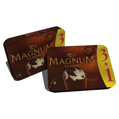 Magnum ice retail packages in two configurations, .... 