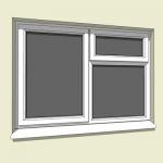 Range of 1200mm wide PVC-U windows with casement o...