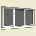 Range of 1770mm wide PVC-U windows with casement o...