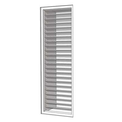 72" Tall with 3" Operable GLASS Louvers..... 
