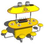 Mini food court is a set of models to include in m...