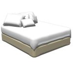 Modern queen size bed with pillows. These can be d...