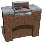 Outdoor BBQ. Configurations include a non-covered ...