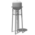 150 ft (50m) high water tower