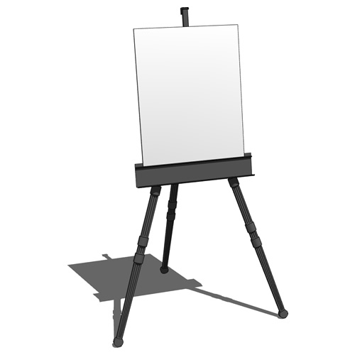 Steel 6'1" artist easel with a 24" by 30.... 