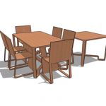 Dining set for indoor and sheltered outdoor area