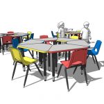 2300 circle children's desks and chairs by Royal S...