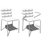 Stackable cafe chair with seat and backrest in sof...