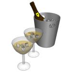 Champagne decoration with champagne, wine cooler w...