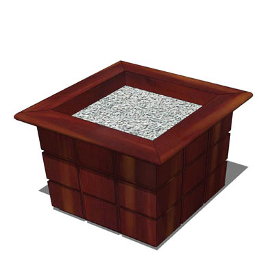 Wooden planters. 