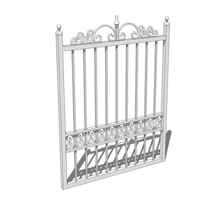 Wrought iron garden gate; 3ft 9inches wide for 4 f.... 