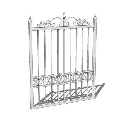 Wrought iron garden gate; 3ft 9inches wide for 4 f.... 