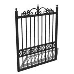 Wrought iron garden gate; 3ft 9inches wide for 4 f...