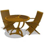 Teak wood dining set suitable for both in and outd...