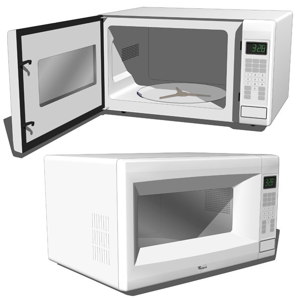 Microwave oven. To open look for an endpoint (hidd.... 