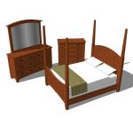 Urban Loft Bedroom Set. Shown in cherry wood finis...