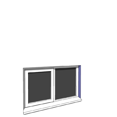 1200x750mm single casement window. 
