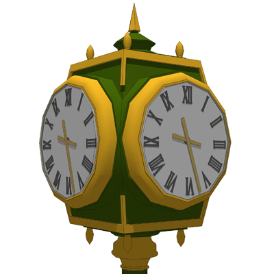 Model based on Electric Time Courtyard Clock - How.... 