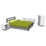 City block bed and True storage offered by CB2 (Cr...