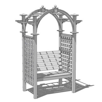 Garden arbor. 2 configurations; as an archway and .... 
