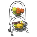 Spanish style wrought iron decorative baskets with...