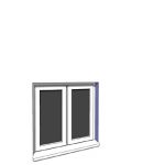 915x900mm narrow module double casement window