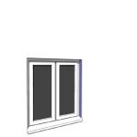 915x1050mm narrow module double casement window