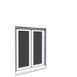 915x1200mm narrow module double casement window