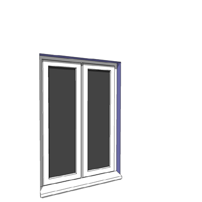 915x1350mm narrow module double casement window. 