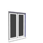915x1350mm narrow module double casement window