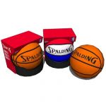 Spalding balls and versions with box for store equ...