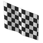 Chequered finish line flag. Geometric