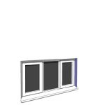 1342x750mm narrow module casement window