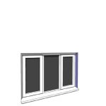 1342x900mm narrow module casement window